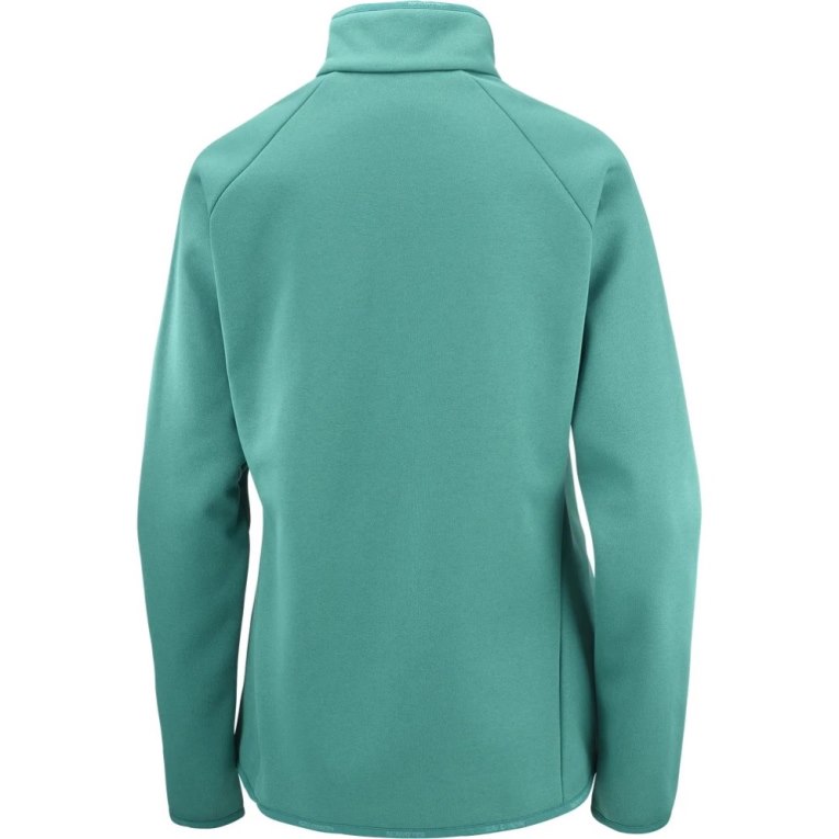 Chaquetas Salomon Essential Warm Half Zip Mujer Verdes | MX PDXZ805